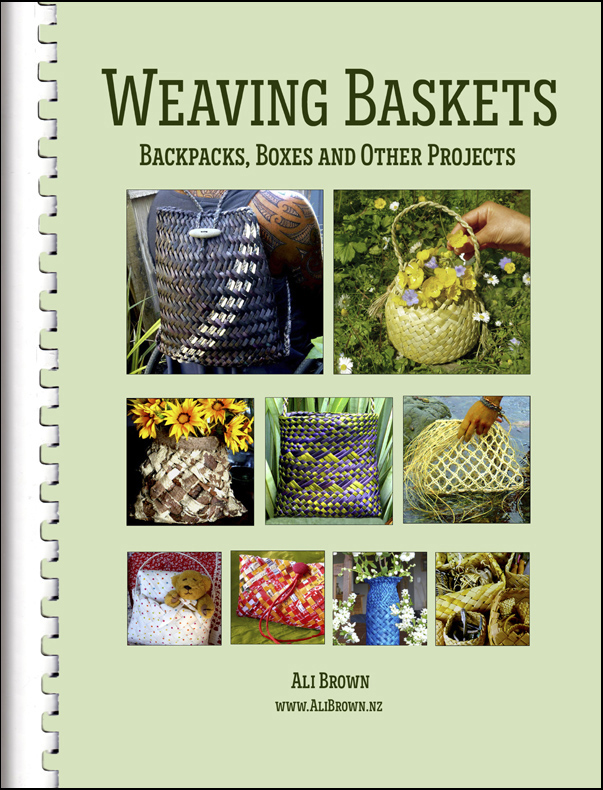 Photo of front cover of woven baskets book