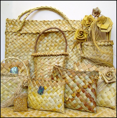 photo of flax kete