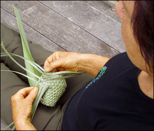 image of weaving flax