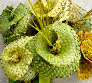 photo of bunch of woven flowers