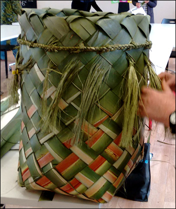 photo of large woven flax container