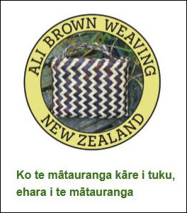 photo of logo and tagline for ali brown weaving
