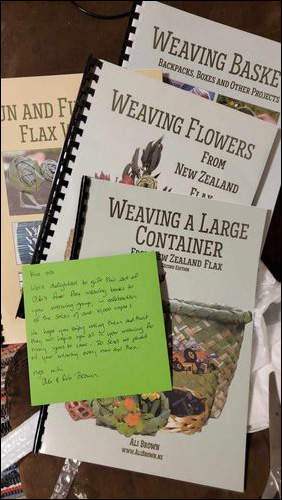 photo of set of four flax weaving books