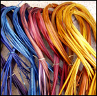 Photo of dyed flax