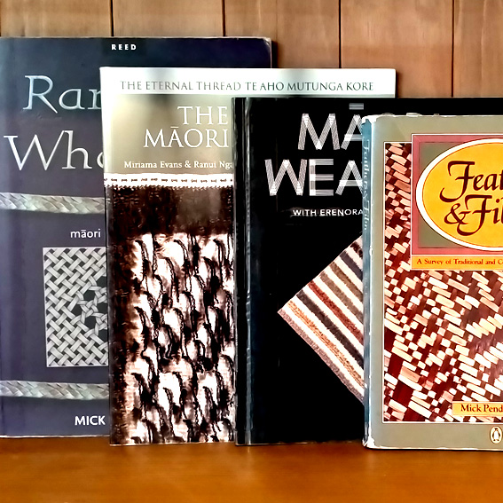 Photo of flax weaving books