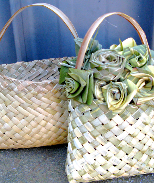 image of flax stalk handles