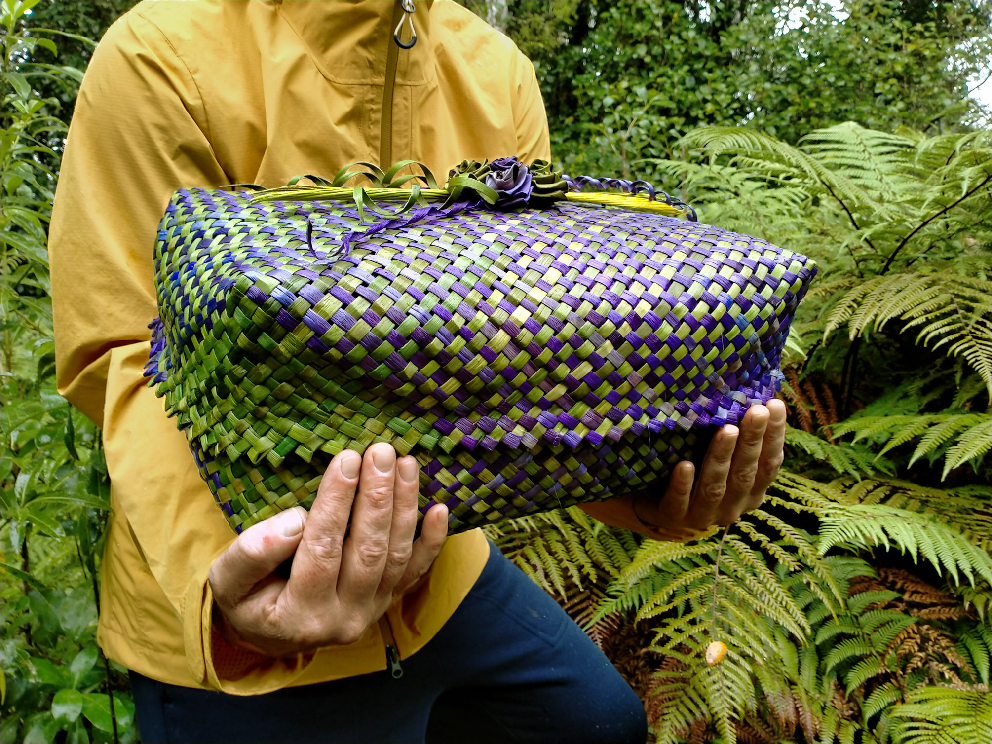 photo of large woven oblong container