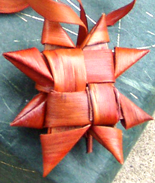 image of woven flax star