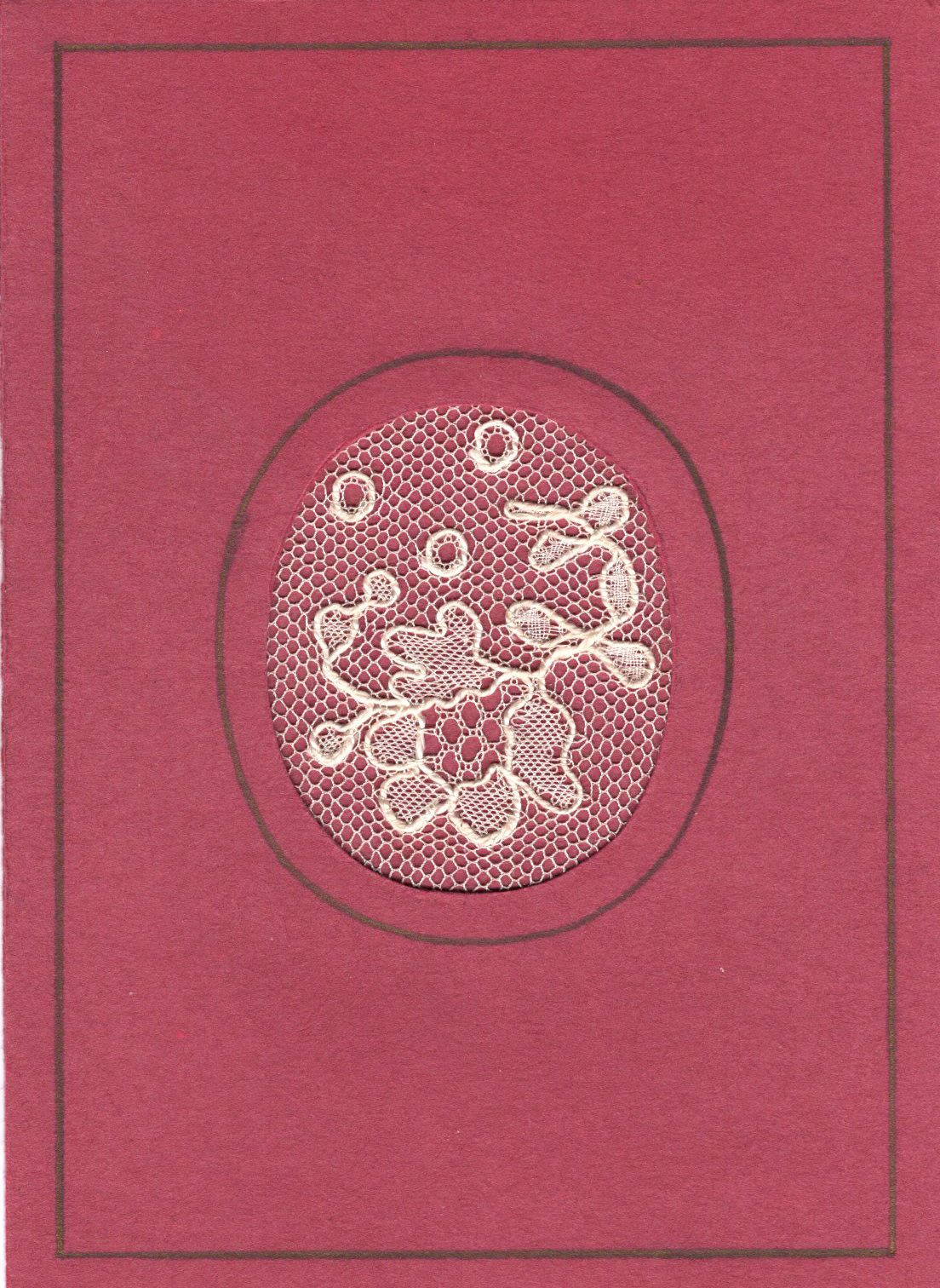 image of lace insert in card