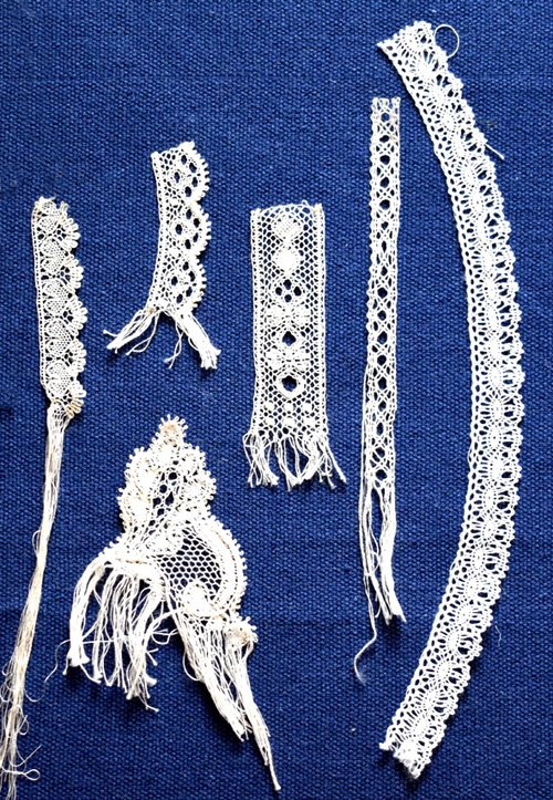 set of samples of Bucks Point lace fillings