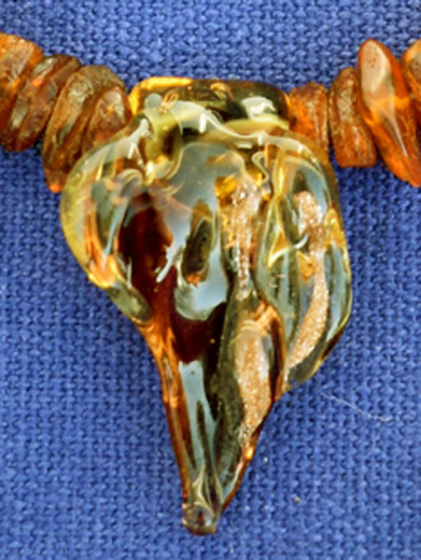 handmade glass leaf
