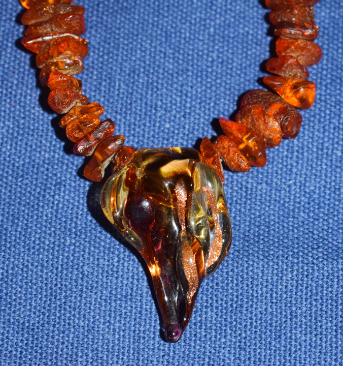 handmade glass leaf