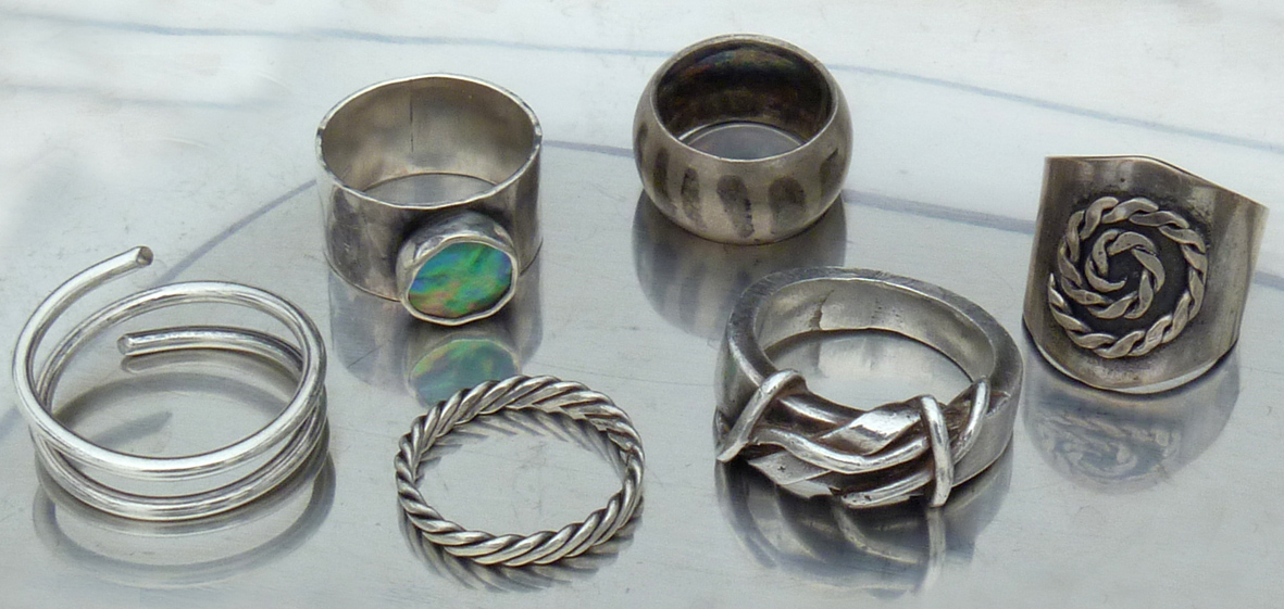 image of silver rings