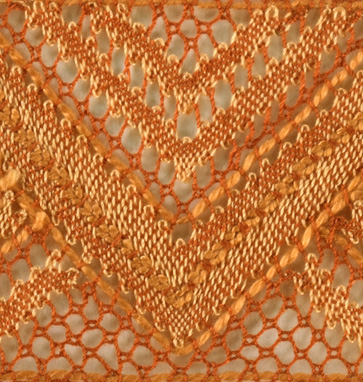 image of taaniko pattern in bobbin lace
